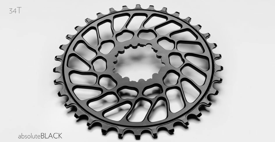 Absolute Black Sram Spiderless BB30 0mm Offset 34 Zähne Black Kettenblatt