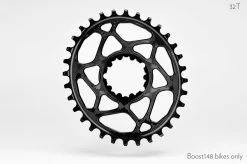 Absolute Black Sram Oval Boost 3mm Offset Spiederless 32 Zähne Black Kettenblatt