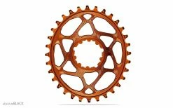 Absolute Black Sram Oval Boost 3mm Offset Spiederless 32 Zähne Orange Kettenblatt