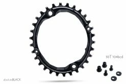 Absolute Black Oval 104 BCD Shimano/Sram/Race Face/FSA/E13 30 Zähne Black Kettenblatt