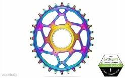 Absolute Black Oval Shimano XTR M9100/9120/XT M8100/SLX M7100 30 Zähne Rainbow Kettenblatt