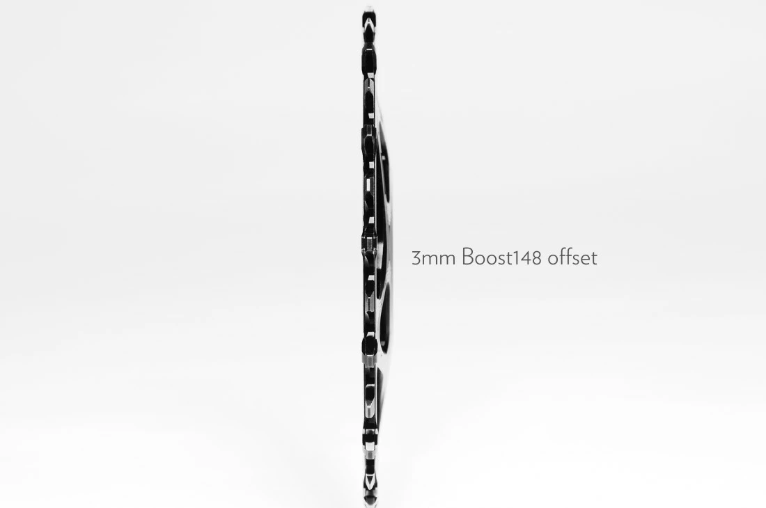 Absolute Black Sram Oval Boost 3mm Offset Spiederless 34 Zähne Black Kettenblatt – Bild 2