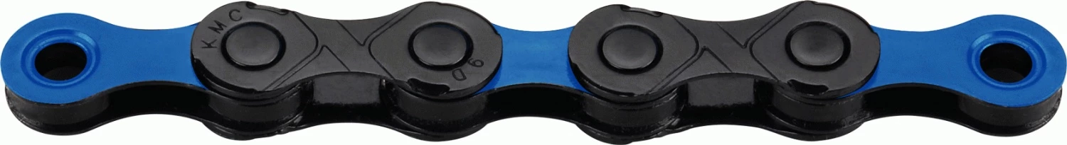 KMC DLC12 Schwarz/blau Kette