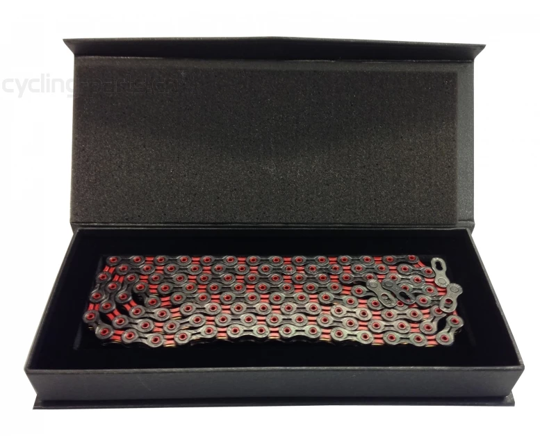 KMC DLC11 Schwarz/rot Kette – Bild 2