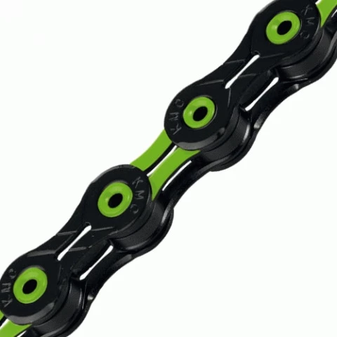 KMC DLC11 Schwarz/grün Kette